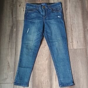 Democracy Women's Ankle Crop Jeans in Medium Blue